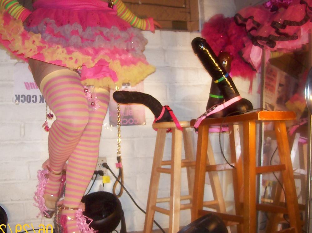 19P Tgirl BBC slut teases Bruce's BB9inchC rock hard