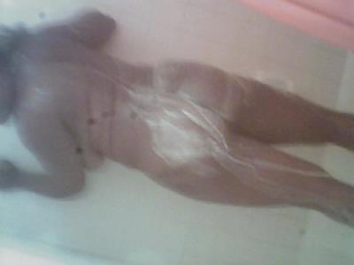 14P Thick Black Girl Taking A Bath