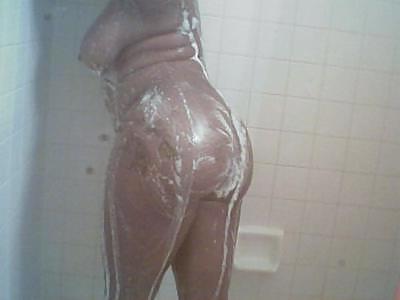 14P Thick Black Girl Taking A Bath