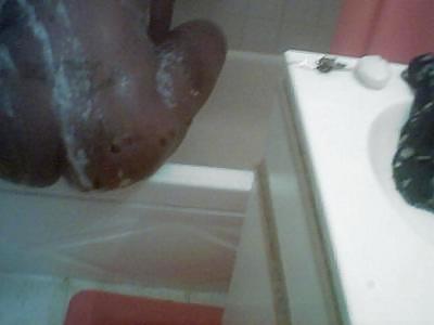 14P Thick Black Girl Taking A Bath