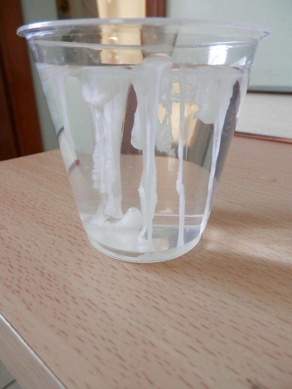 7P Cum on a glass of water