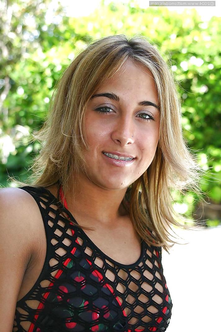 5P Cute Young Blonde with Braces and Small Titties