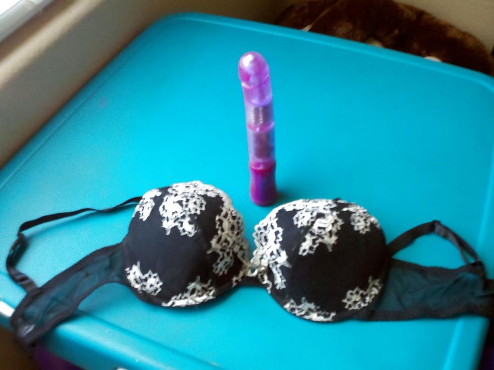 21P Friend's Wife's Bra, Panties and Dildo