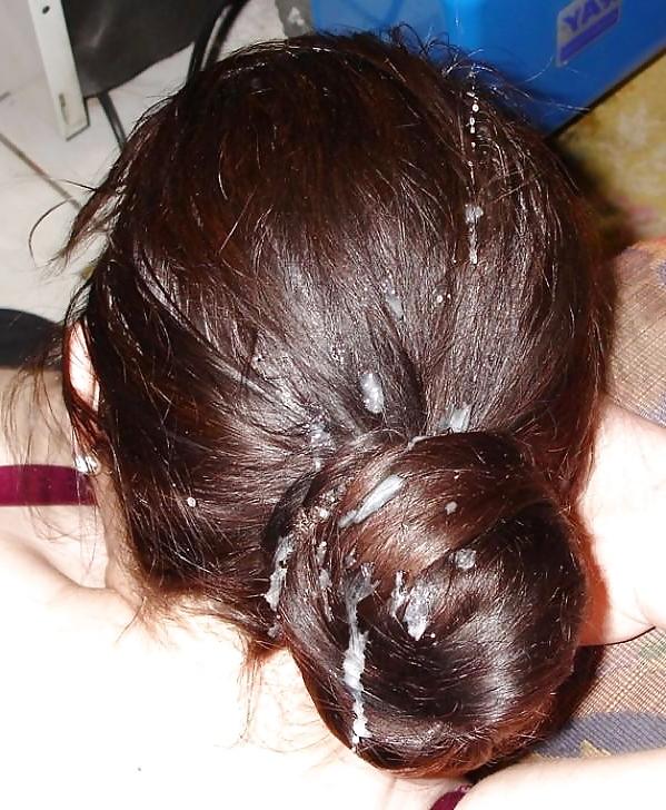 25P Cum on hair