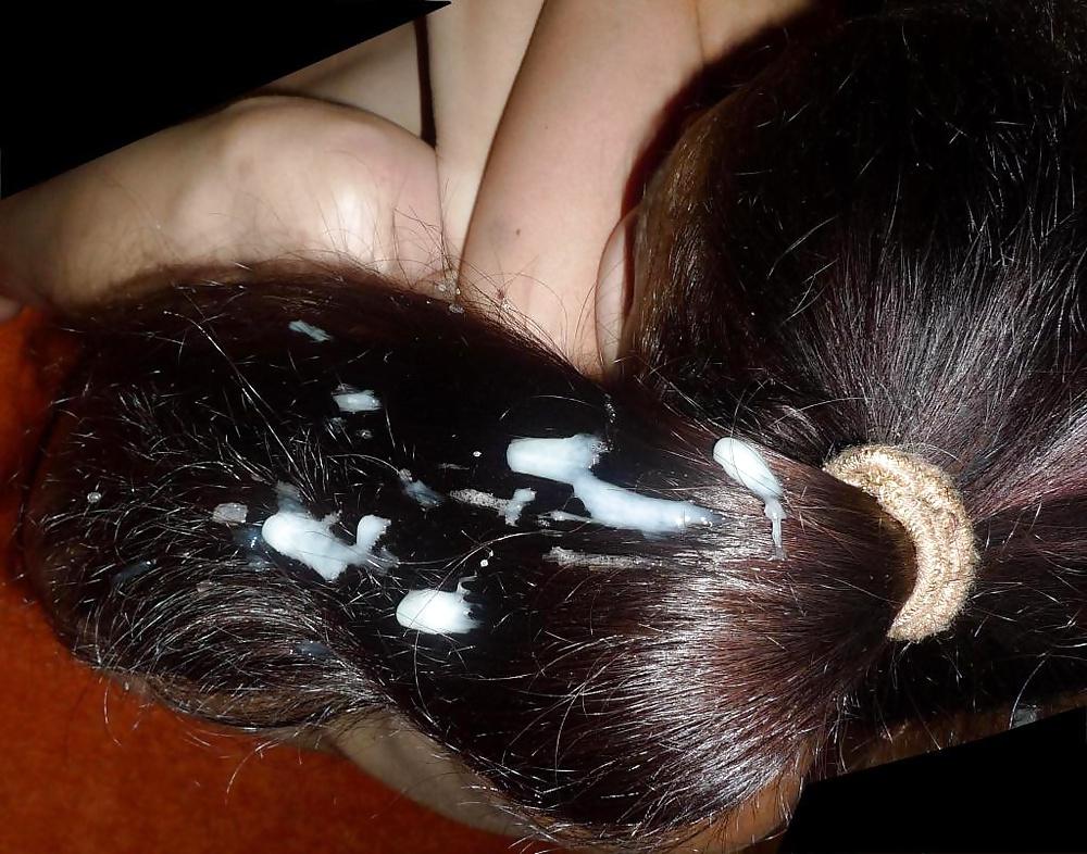 25P Cum on hair