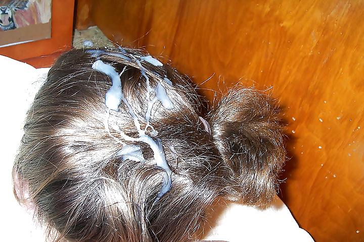 25P Cum on hair