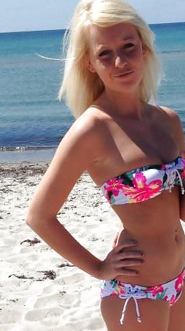 25P Danish teens-171-172-party bra panties beach cleavage 