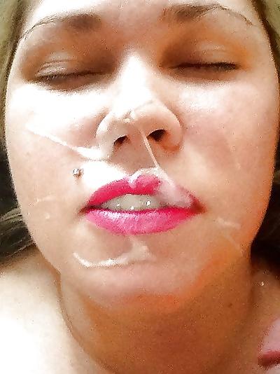 25P Hot Cum Facials On Hot Beautiful Women