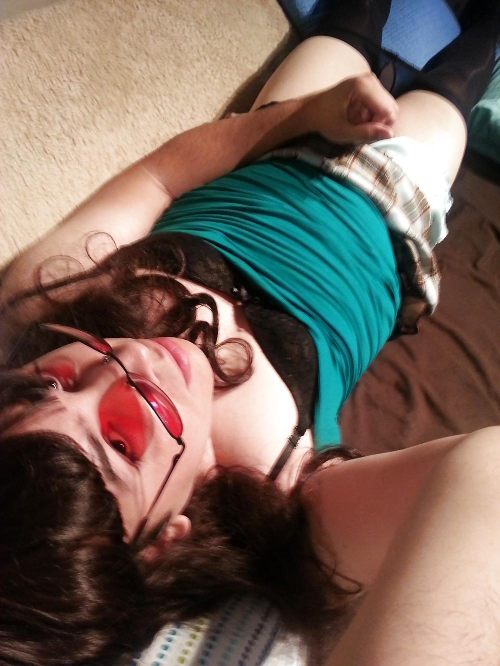 22P Naughty plaid tgirl