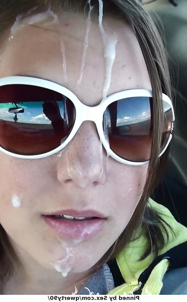 25P Cum on glasses