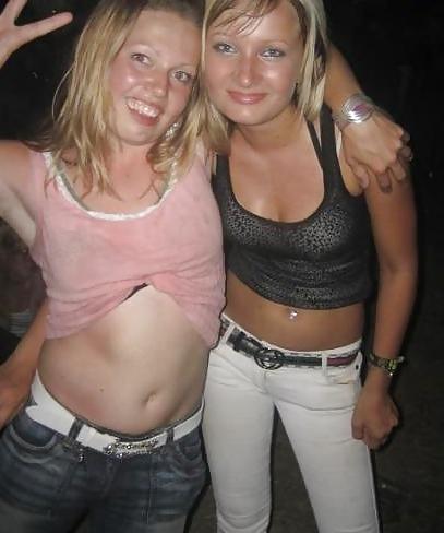 25P Danish teens & women-129-130-nude dildo bra party cleavage 
