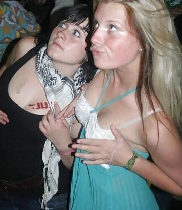 25P Danish teens & women-129-130-nude dildo bra party cleavage 