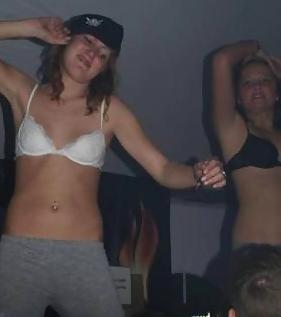 25P Danish teens & women-129-130-nude dildo bra party cleavage 