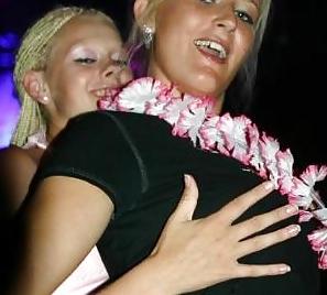 25P Danish teens & women-129-130-nude dildo bra party cleavage 