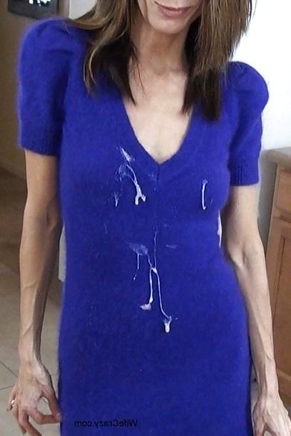 25P Cum On Clothes