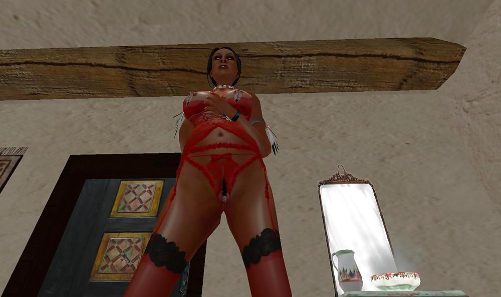 12P Wahleeah pregnant in the 8 month and in red Dessous