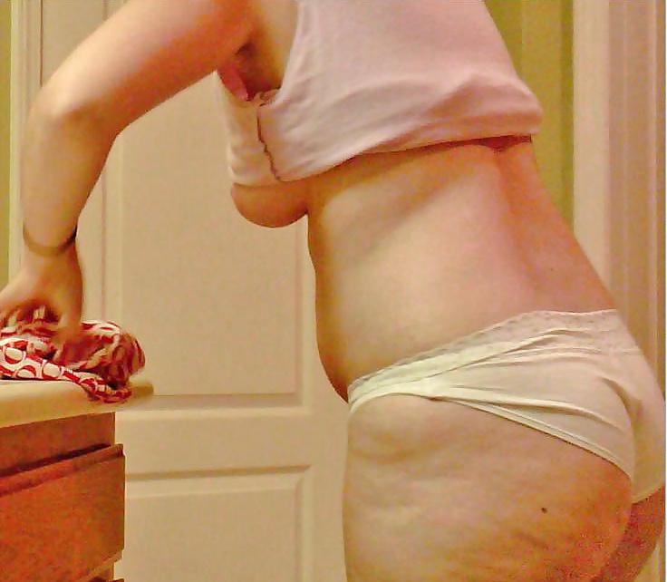 13P Brunette Wife Taking Her Bra Off & Then Changing Outfits