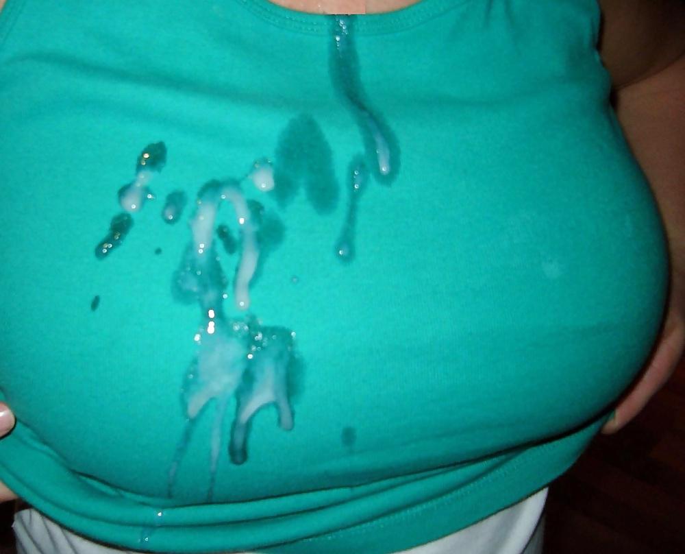 18P Sperm on Tits