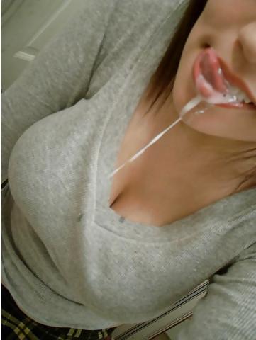 23P Cum smiling faces