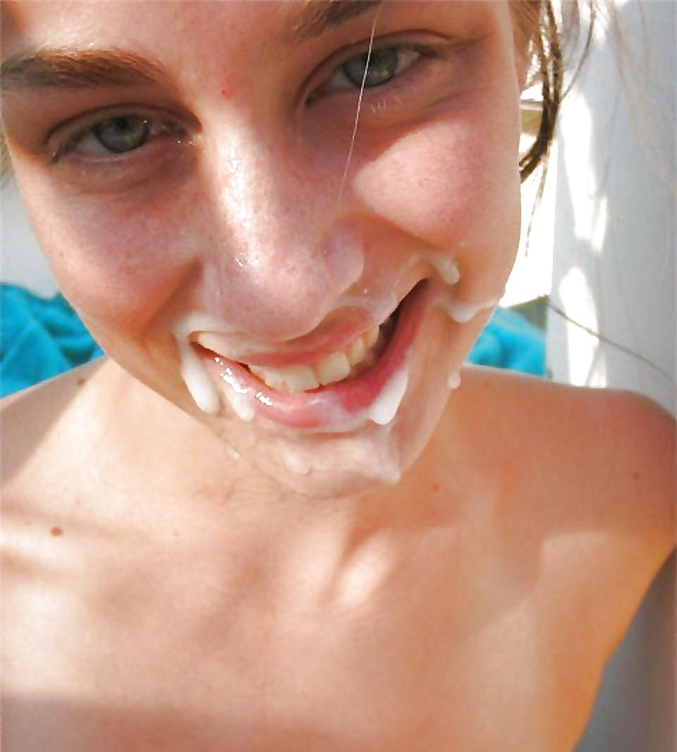 23P Cum smiling faces