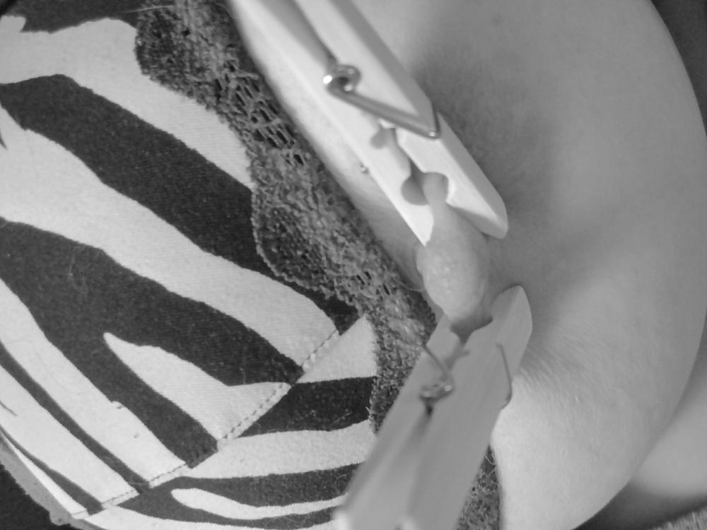 9P Striped bra photo shoot