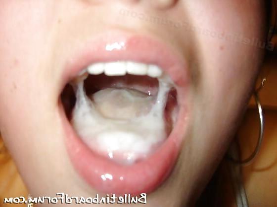 25P Mouths filled with cum