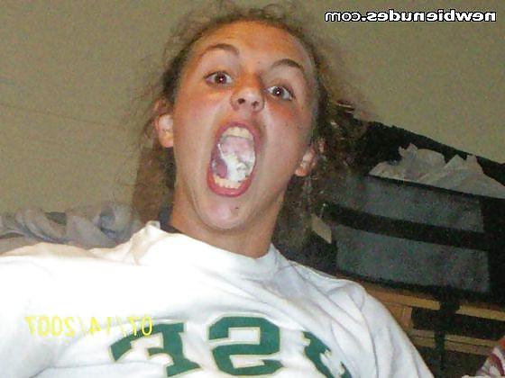 25P Mouths filled with cum