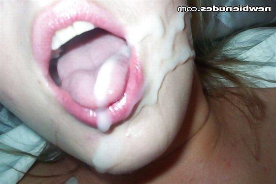 25P Mouths filled with cum