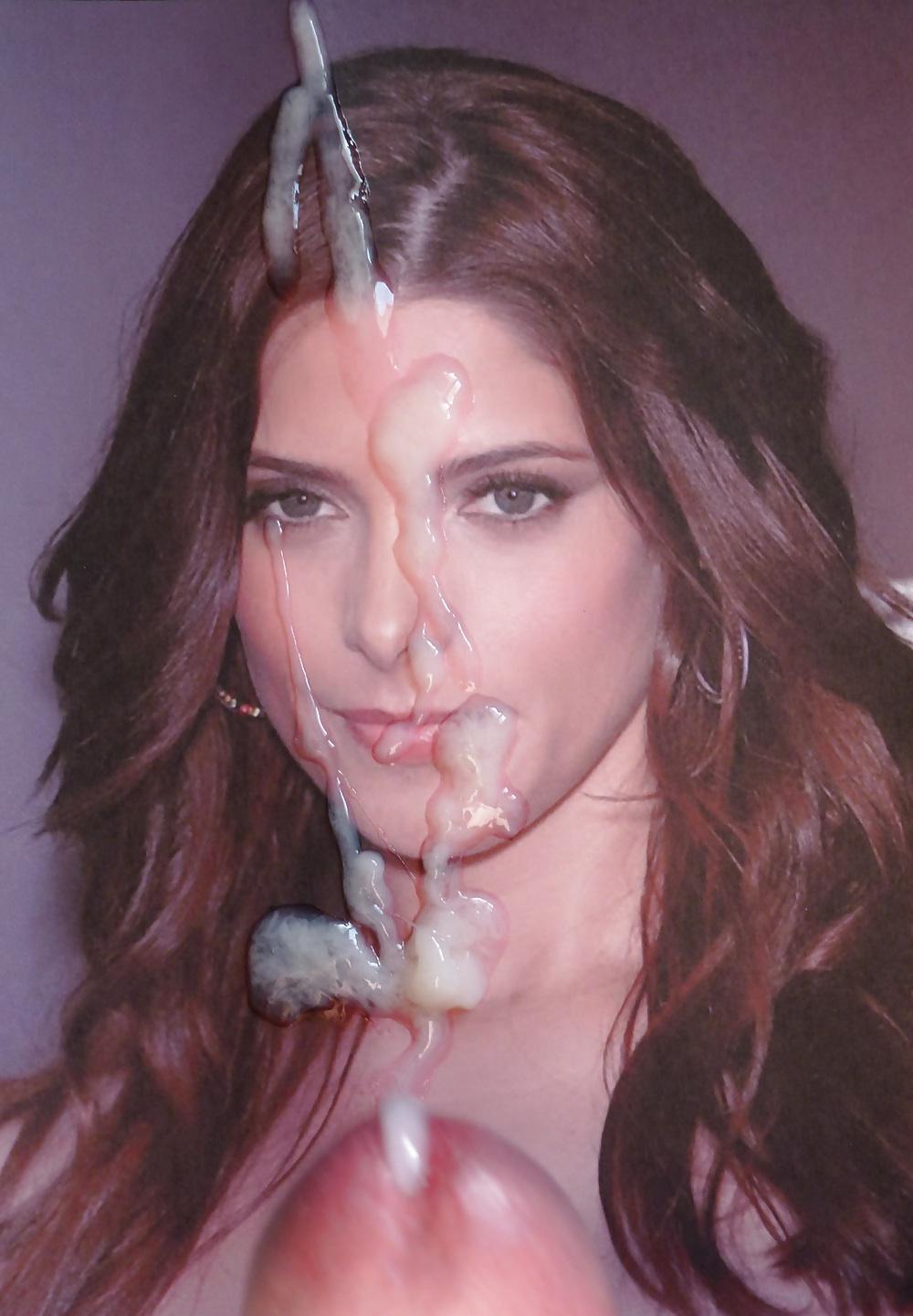 10P Ashley Greene Looks Best With Cum On Her Face!