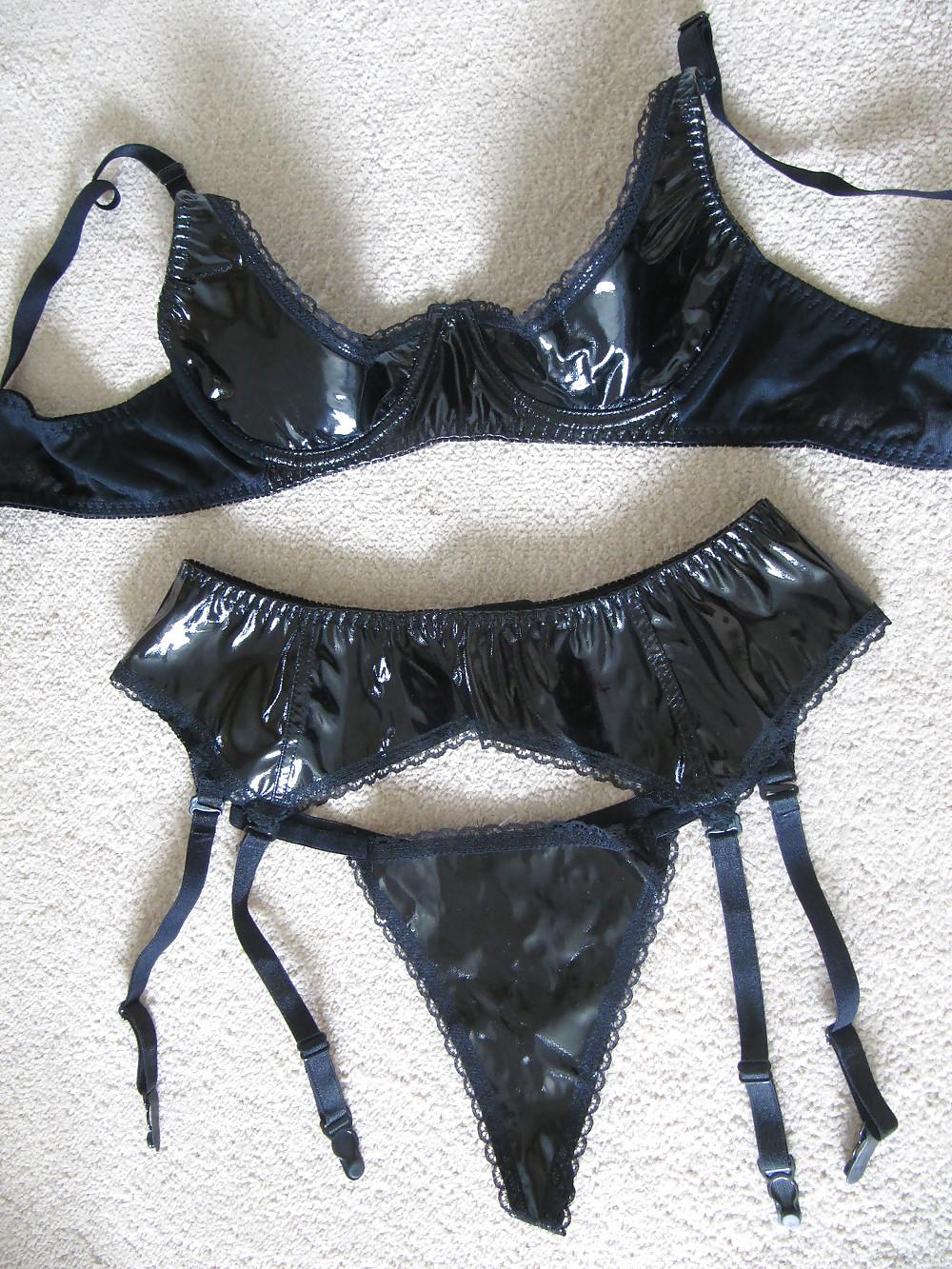 25P PVC bra,garter belts