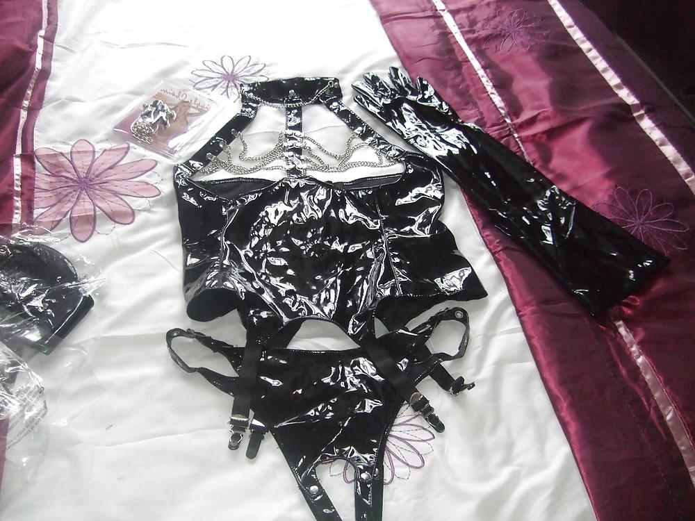 25P PVC bra,garter belts