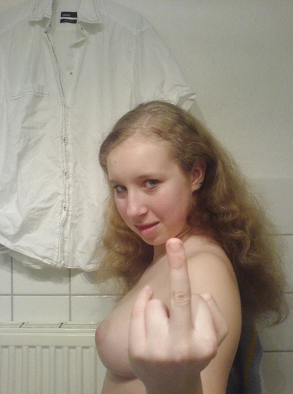 9P Curly haired blonde posing
