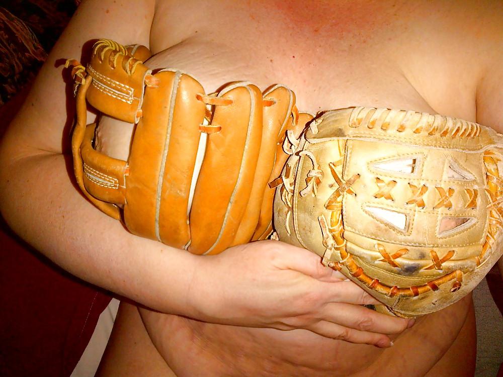 17P Baseballhandschuhe und Titten