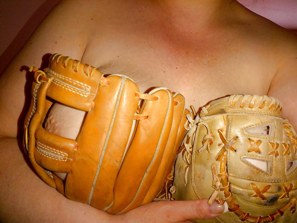 17P Baseballhandschuhe und Titten