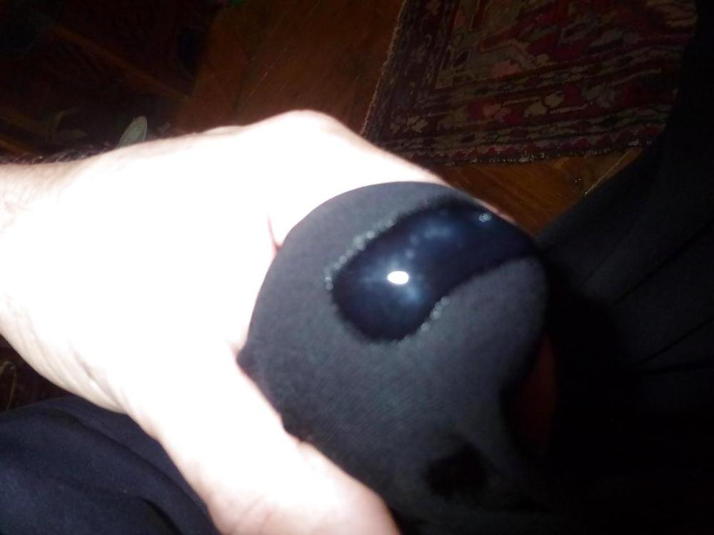 25P Cum on my Mother inLaw Black Dress and Panties