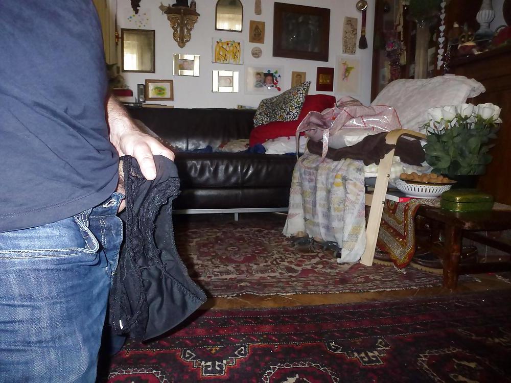 25P Cum on my Mother inLaw Black Dress and Panties