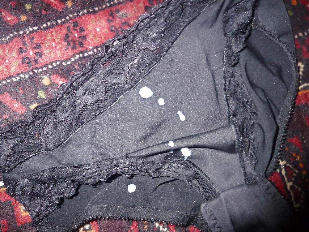 25P Cum on my Mother inLaw Black Dress and Panties