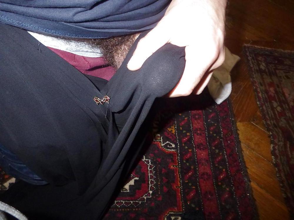 25P Cum on my Mother inLaw Black Dress and Panties