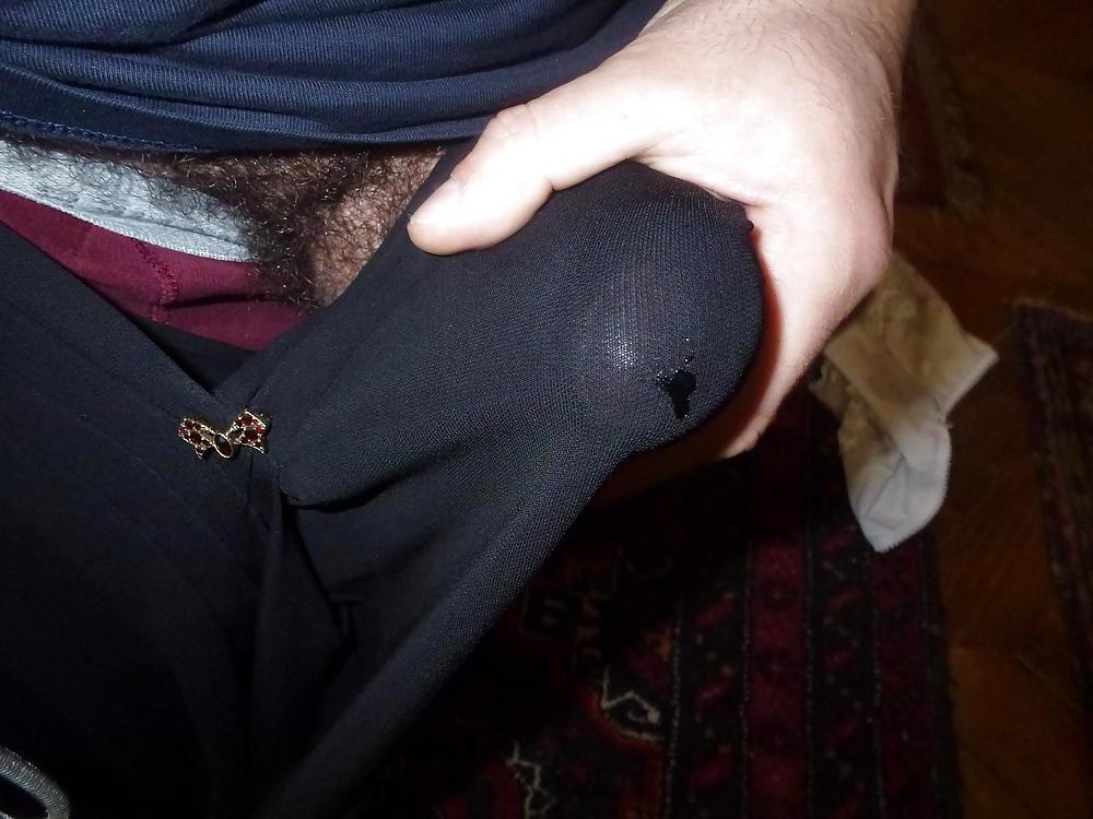 25P Cum on my Mother inLaw Black Dress and Panties