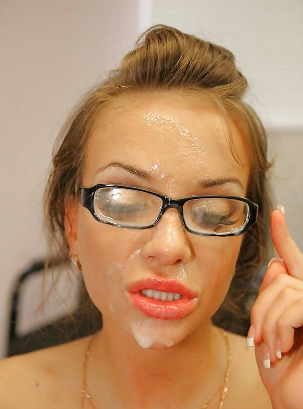 25P CUM ON GLASSES: TEENS & MILFS TAKE A LOAD OF CUM