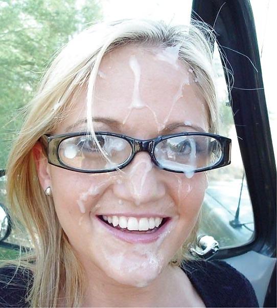 25P CUM ON GLASSES: TEENS & MILFS TAKE A LOAD OF CUM