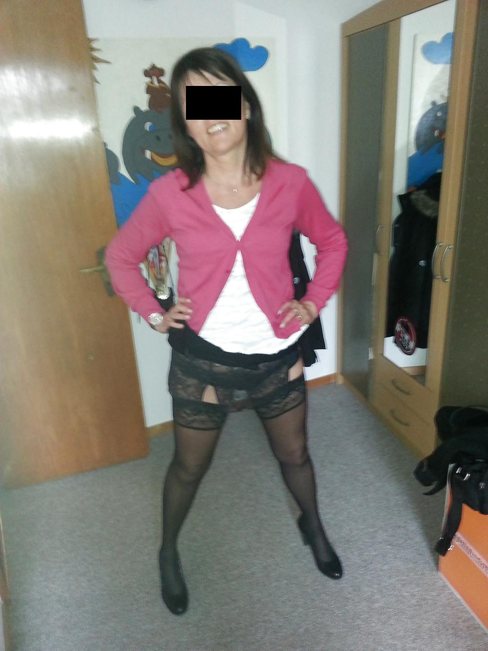 9P Cheating with my 44 year old Colleague in black Stockings