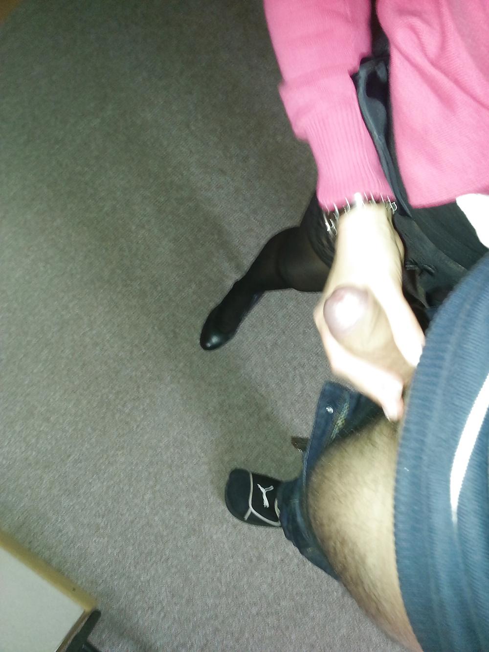 9P Cheating with my 44 year old Colleague in black Stockings