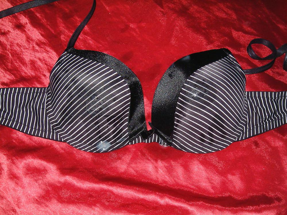 9P Black Stripey Bra Cum 1