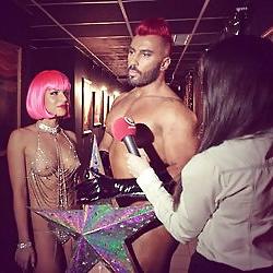 9P TV interviewer and the Naked DJ (CFNM)
