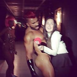 9P TV interviewer and the Naked DJ (CFNM)
