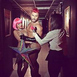 9P TV interviewer and the Naked DJ (CFNM)