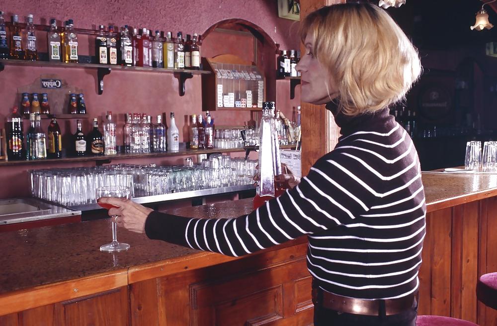 25P Skinny Hungarian Granny Pira in the bar