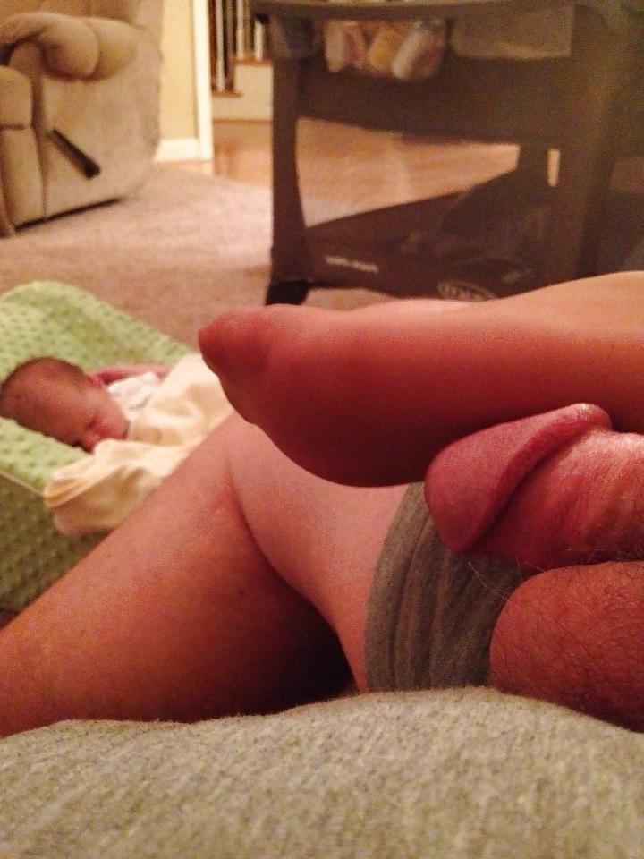 25P More Nylon Soles with cum on them