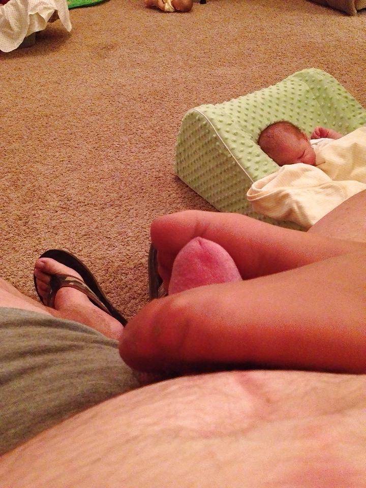 25P More Nylon Soles with cum on them